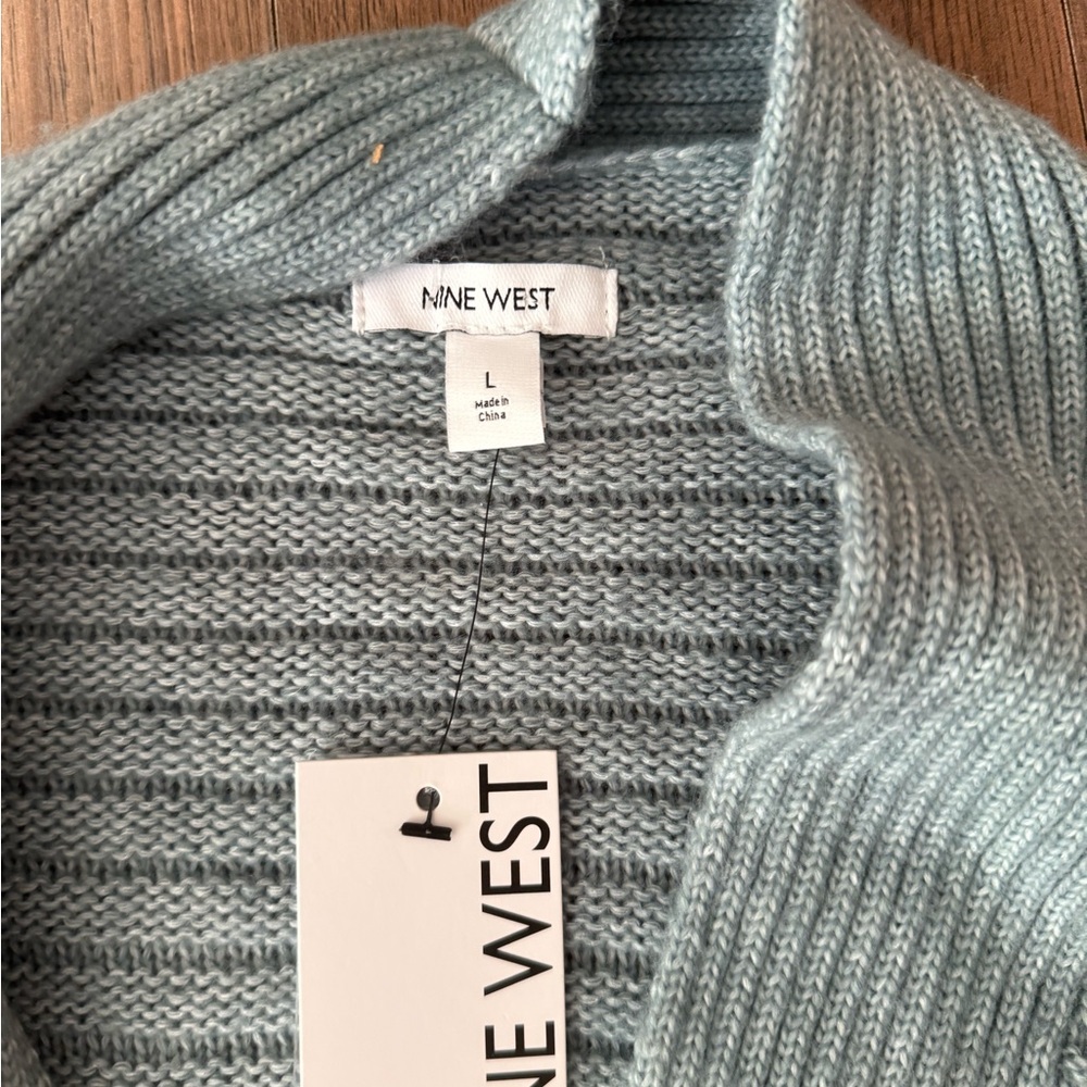 Nine West Light Gray Open-Front Cardigan - Picture 3 of 4